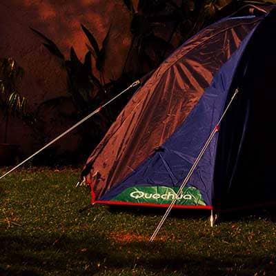 Varanasi Hostel Quechua Tent Nighttime